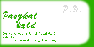 paszkal wald business card